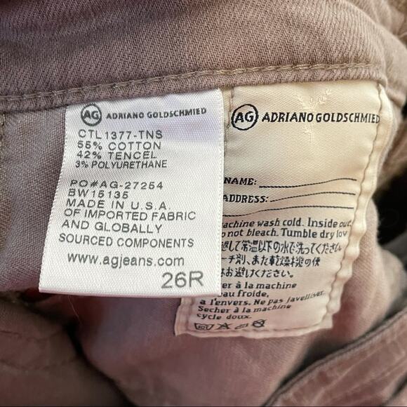 AG Adriano Goldschmied gray Stevie slim straight ankle jeans size women's 26R - Picture 7 of 7